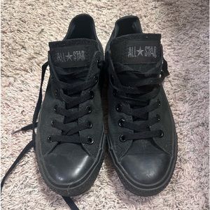 Converse All Star Black On Black Canvas Unisex Sneakers